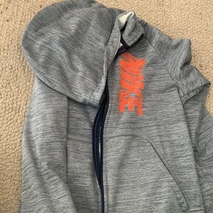 Nike sweater hoodie grey size xs boys